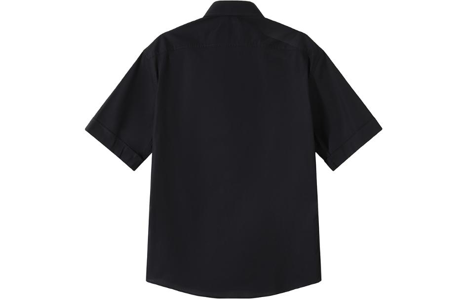 Lookbook エンポリオアルマーニ ブラック 半袖カジュアルシャツ SS24 シンプルデザイン D41CS4-01C68-999