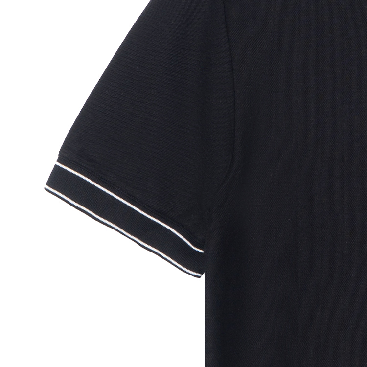 Details for エンポリオアルマーニ ブラック ボタン付きカラー 半袖ポロシャツ 3D1FM4-1JCYZ-0068