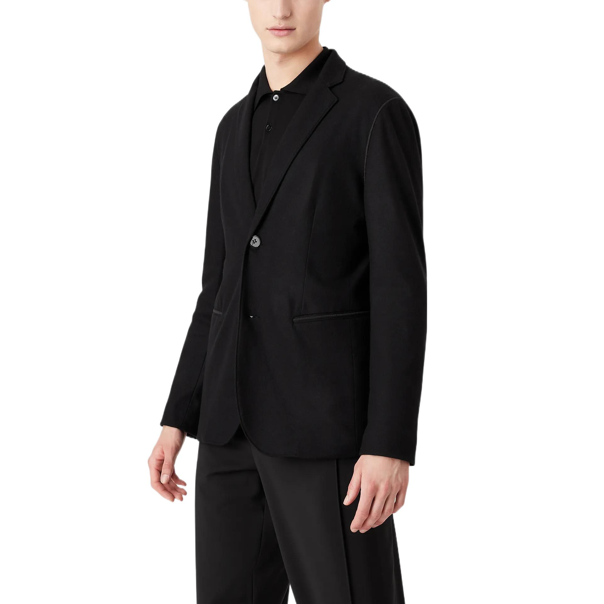 Details for EMPORIO ARMANI 黑色單排扣休閒長袖西裝外套 FW22. 6L1G7P-1JT3Z-0999