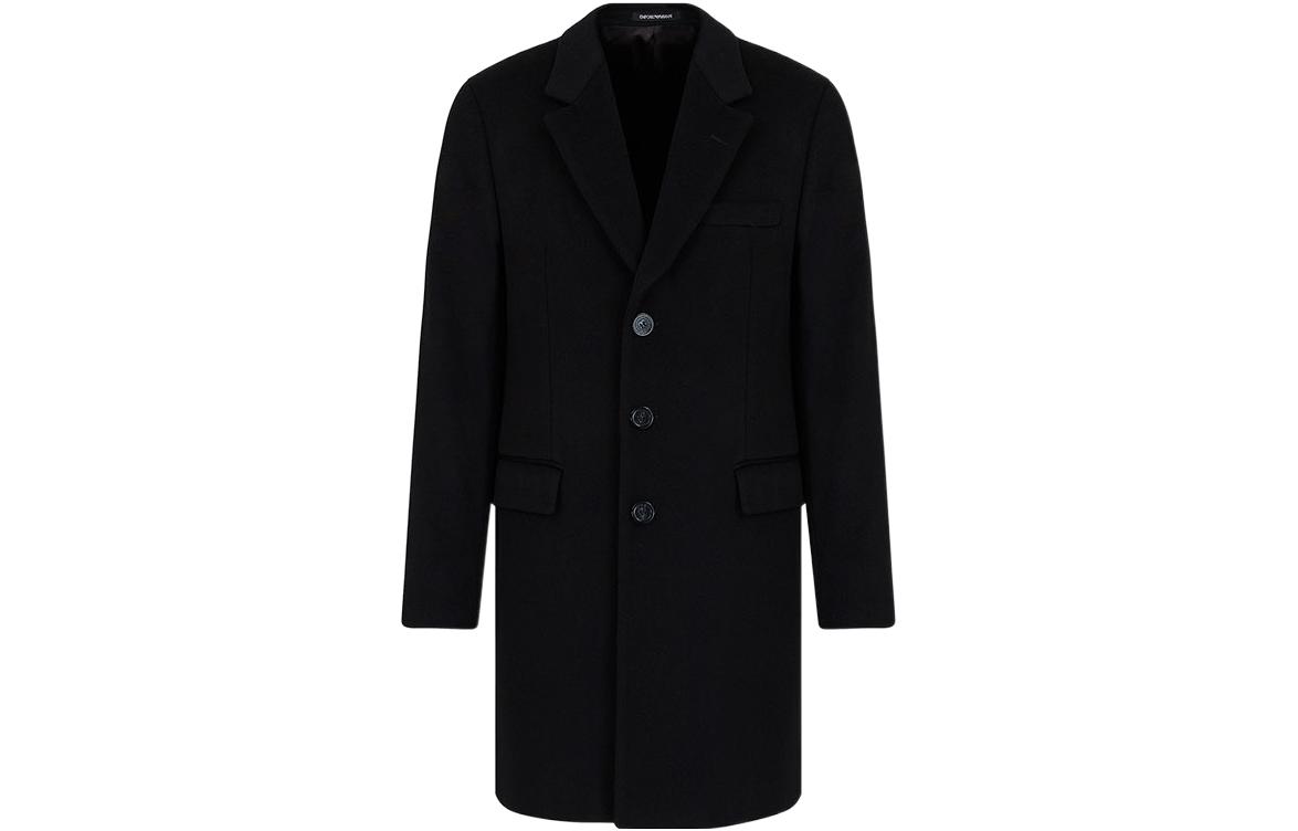 Order EMPORIO ARMANI 黑色單排扣大衣 FW22 01L650016991999