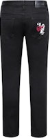 Emporio Armani Black Slim-Fit Low-Waist Letter Print Jeans. 6R1J06-1DHDZ-0005 Emporio Armani Black Slim-Fit Low-Waist Letter Print Jeans. 6R1J06-1DHDZ-0005