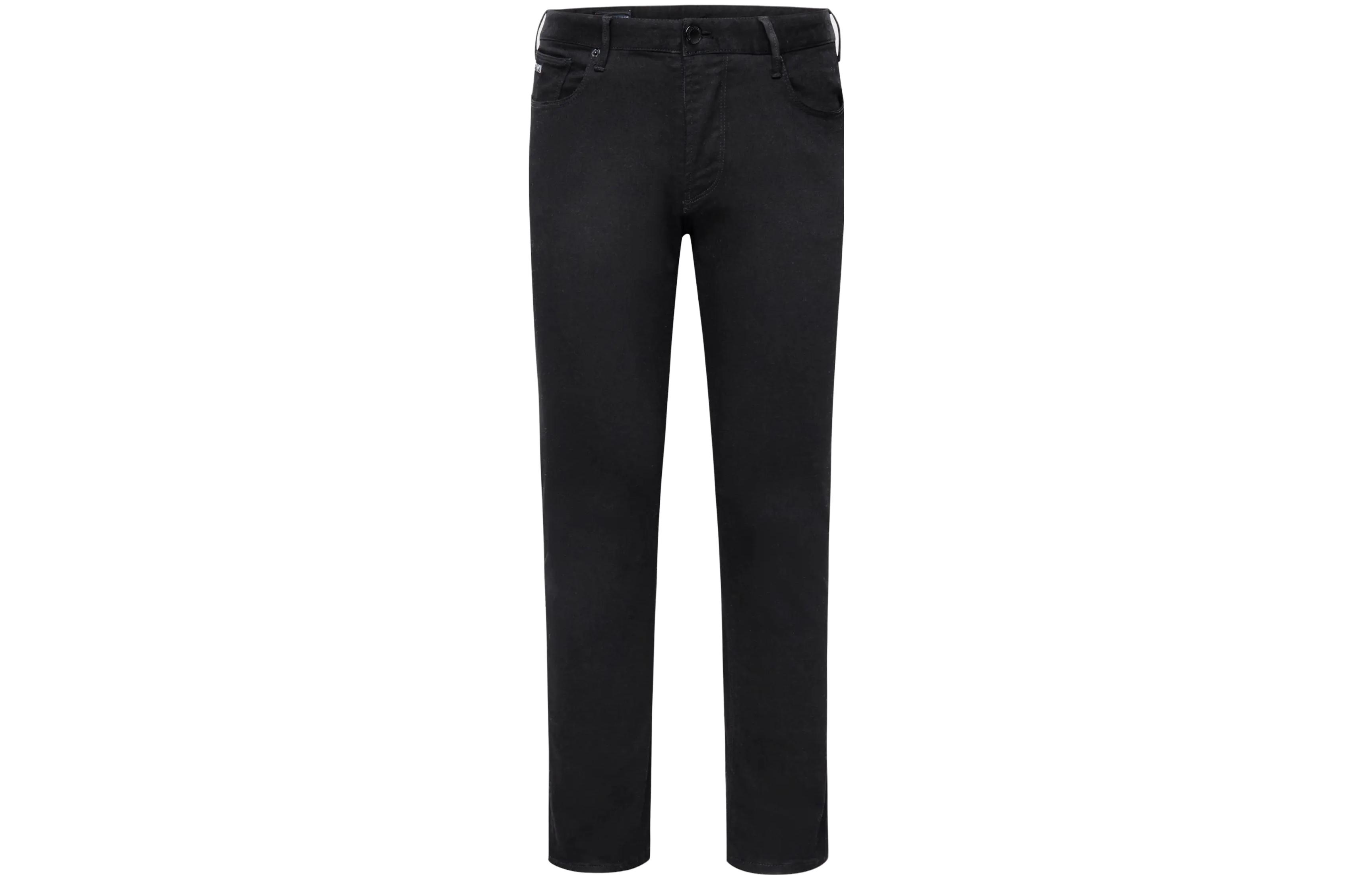 Lookbook Emporio Armani Jeans Cetakan Huruf Hitam Slim-Fit Pinggang Rendah. 6R1J06-1DHDZ-0005
