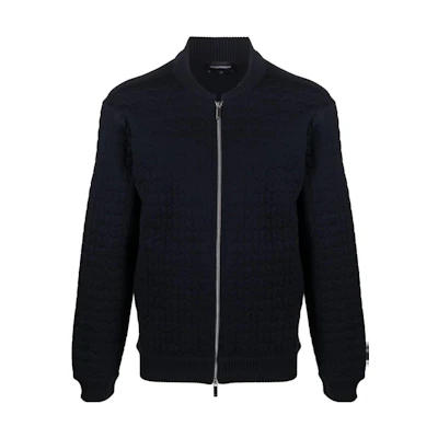EMPORIO ARMANI Black Solid Baseball Collar Zip Jacket SS23. 3R1BV3-1M04Z-0922