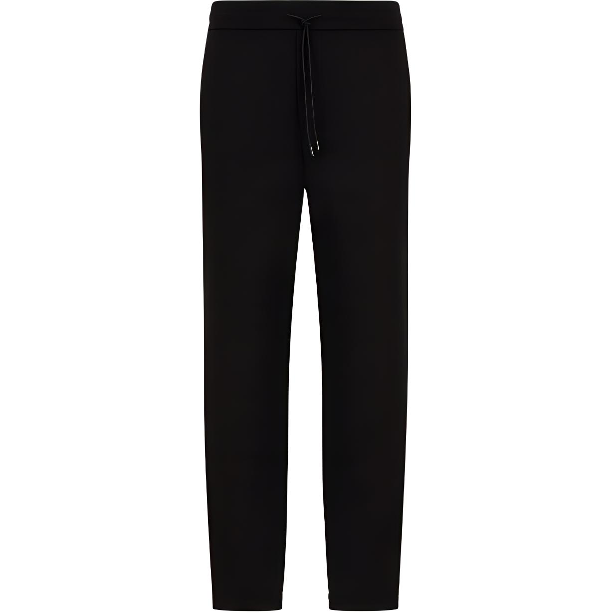 Emporio Armani  Black Solid Casual Knit Pants with Side Pockets. 3D1P74-1JOQZ-10999