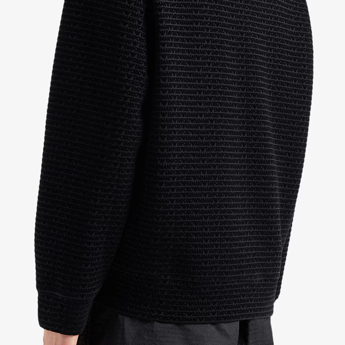 EMPORIO ARMANI  Black Solid Color Hooded Loose Fit Zip-up Jacket. 6D1MB0-1JHSZ-0999 圖 5