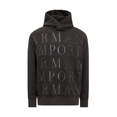 EMPORIO ARMANI Black Solid Color Letter Print Sweatshirt. 6R1MCR-1JWPZ-0999