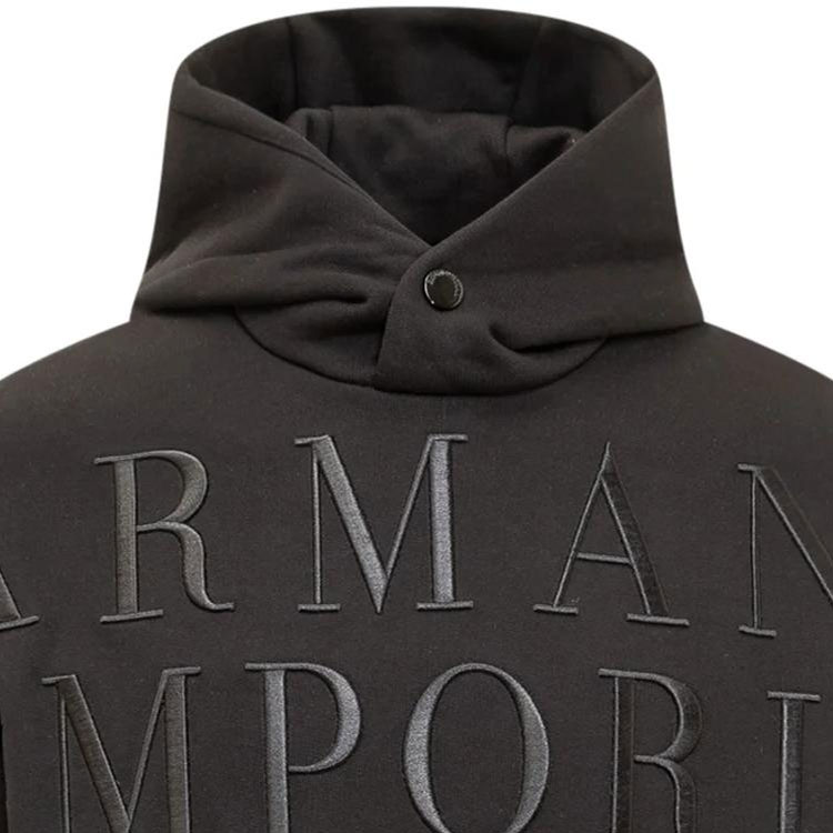 EMPORIO ARMANI  Black Solid Color Letter Print Sweatshirt. 6R1MCR-1JWPZ-0999 圖 5