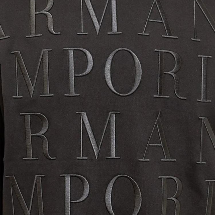 EMPORIO ARMANI  Black Solid Color Letter Print Sweatshirt. 6R1MCR-1JWPZ-0999 圖 7