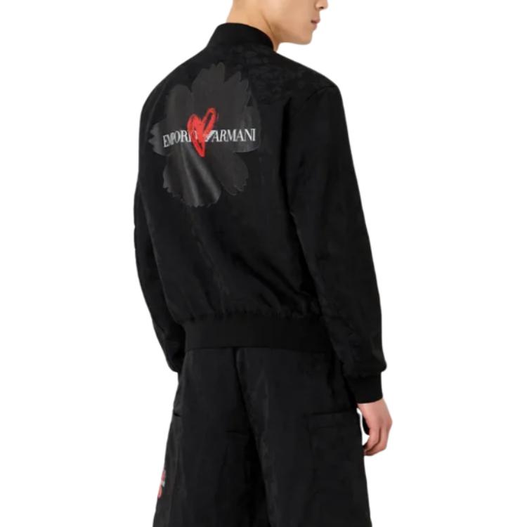 EMPORIO ARMANI  Black Solid Color Long Sleeve Zip Jacket 3D1B8Q1-K2CZ1-0999 圖 5