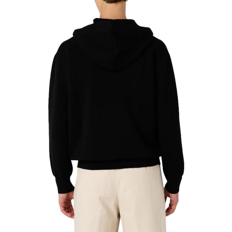 Emporio Armani  Black Solid Color Loose-Fit Hoodie Sweater. 6R1MX71-MNBZ1-F008 圖 5