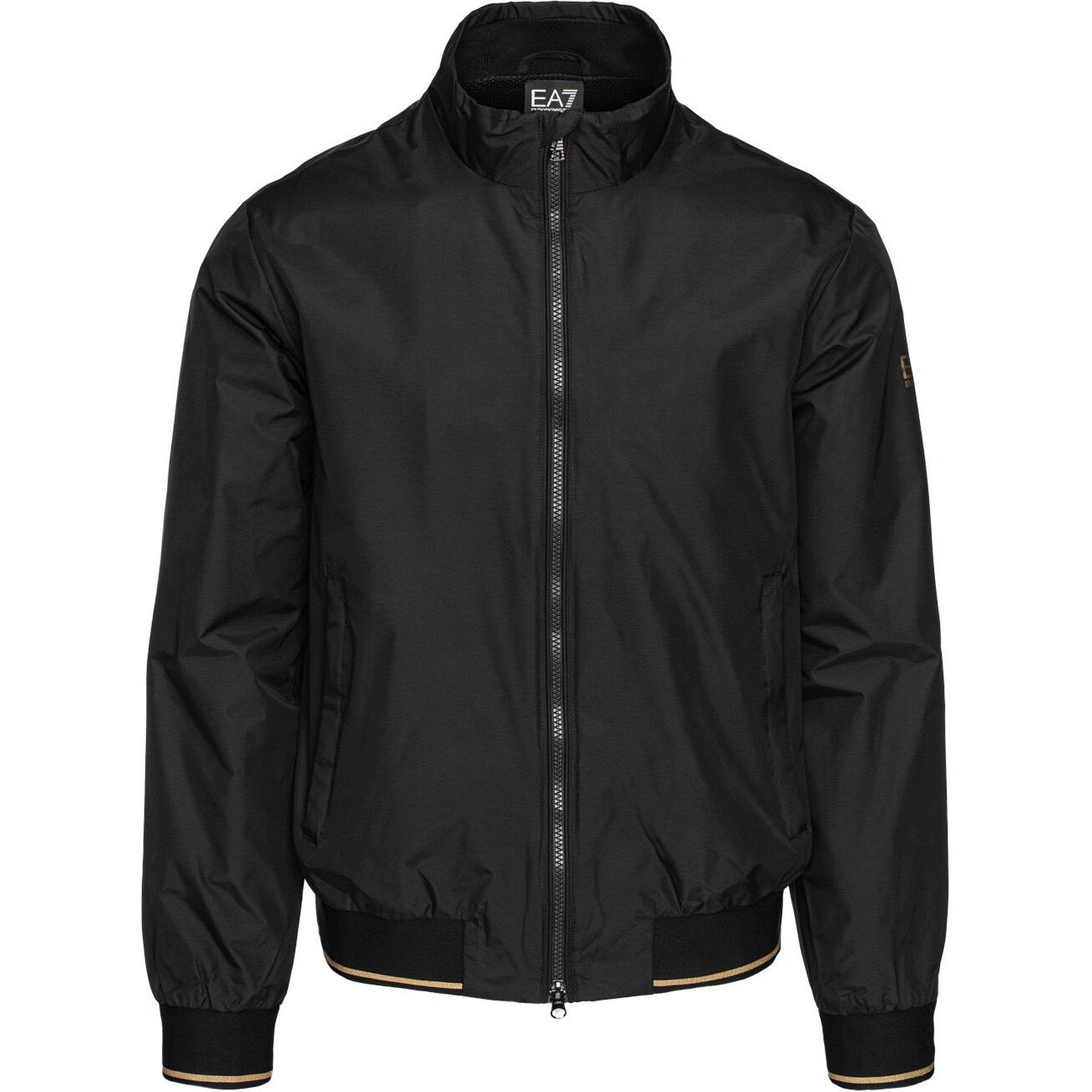 Emporio Armani  Black Solid Color Short Jacket Long-Sleeve Outerwear. 3DPB07-PN27Z-0208