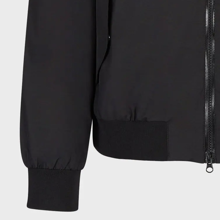 Emporio Armani  Black Solid Letter Print Zip-Up Hoodie Jacket. 6LPB08-PN27Z-1200 圖 6