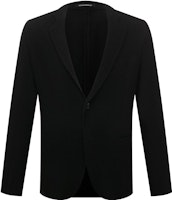 Emporio Armani Black Solid Long Sleeve Single-Breasted Blazer. H41G27-E1055-999 Emporio Armani Black Solid Long Sleeve Single-Breasted Blazer. H41G27-E1055-999
