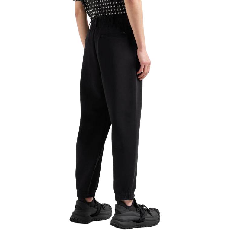 Details for Emporio Armani Celana Kasual Hitam Solid Mid-Rise Tapered Elastis 3D1P75-1JHSZ-0999