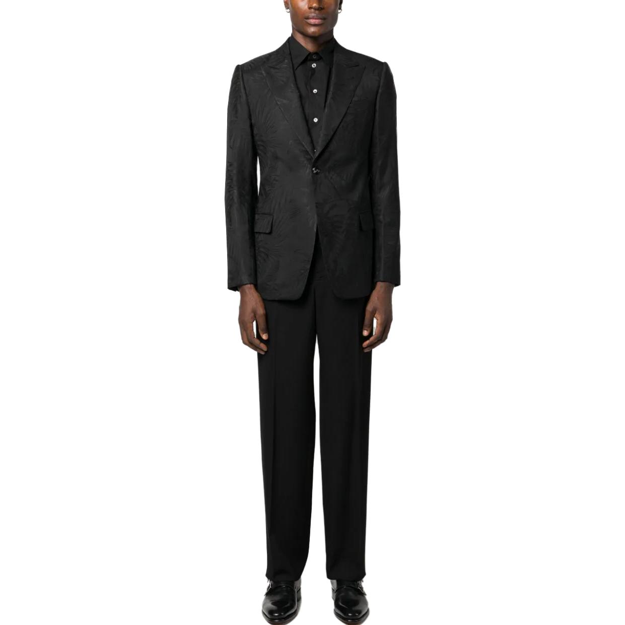 Lookbook 엠포리오 아르마니 블랙 솔리드 원버튼 긴소매 수트 재킷 H41GB2-E1047-0999