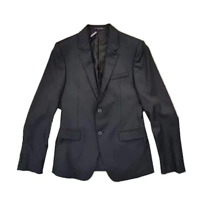 EMPORIO ARMANI Black Solid Wool Single-Breasted Casual Blazer. 01G180-01047-999