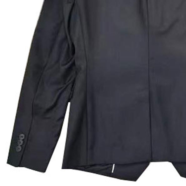 Cheap EMPORIO ARMANI 黑色純羊毛單排扣休閒西裝外套 01G180-01047-999