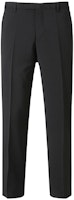 EMPORIO ARMANI Black Solid Zip-Pleated Casual Suit Pants SS24. H41P0M-01504-999 EMPORIO ARMANI Black Solid Zip-Pleated Casual Suit Pants SS24. H41P0M-01504-999
