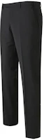 Shop EMPORIO ARMANI 黑色固體拉鍊百褶休閒西裝褲 SS24. H41P0M-01504-999