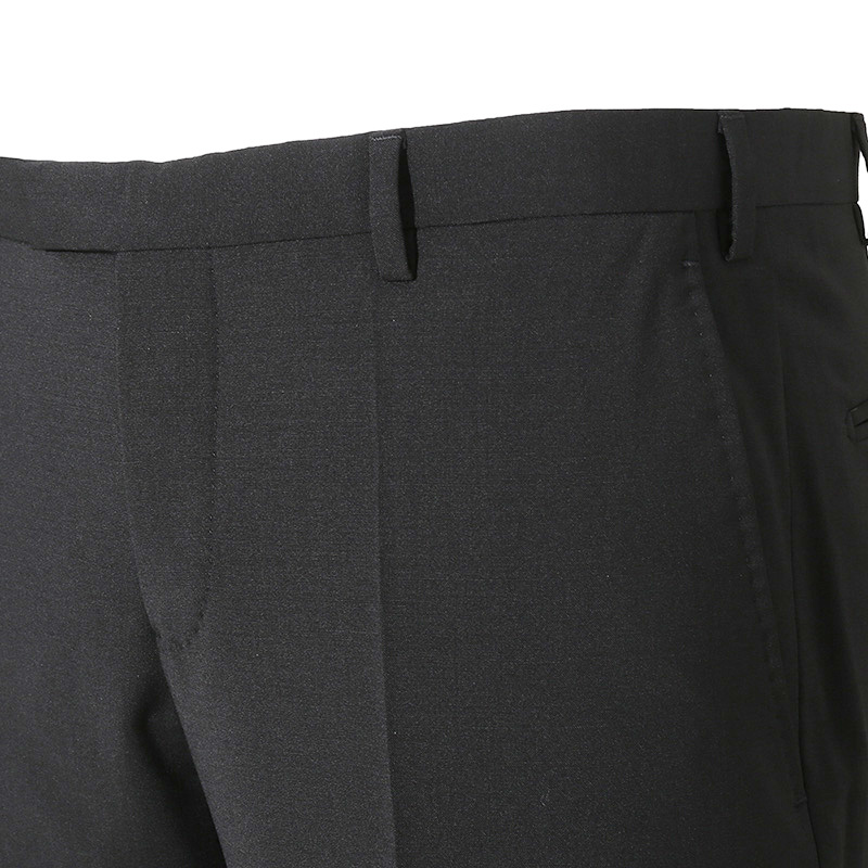 Sizing EMPORIO ARMANI Seluar Kasual Hitam Zip-Pleated SS24. H41P0M-01504-999