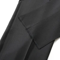 Cheap EMPORIO ARMANI 黑色固體拉鍊百褶休閒西裝褲 SS24. H41P0M-01504-999