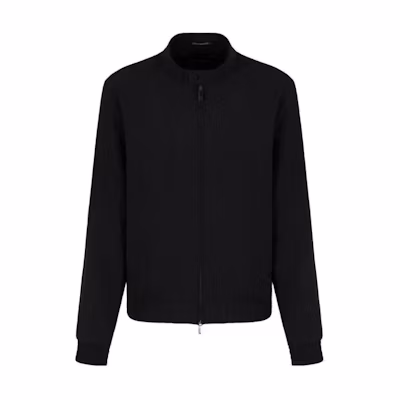 EMPORIO ARMANI Black Solid Zip-Up Jacket H41R28-E1033-999