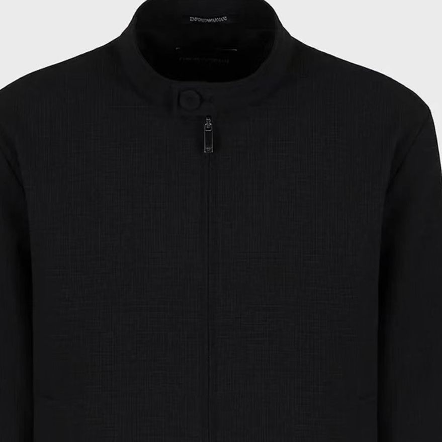 EMPORIO ARMANI  Black Solid Zip-Up Jacket H41R28-E1033-999 圖 12