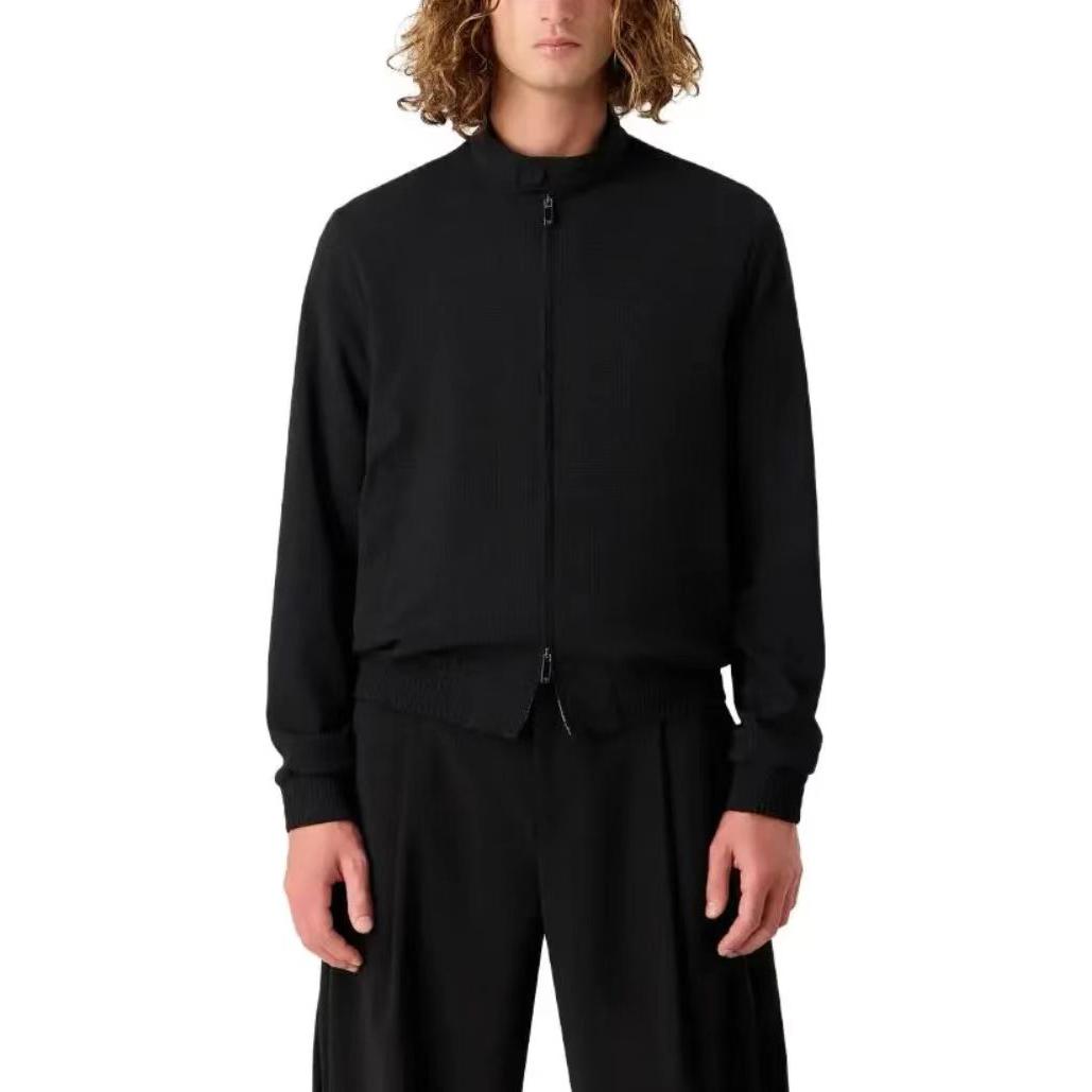 EMPORIO ARMANI  Black Solid Zip-Up Jacket H41R28-E1033-999 圖 4