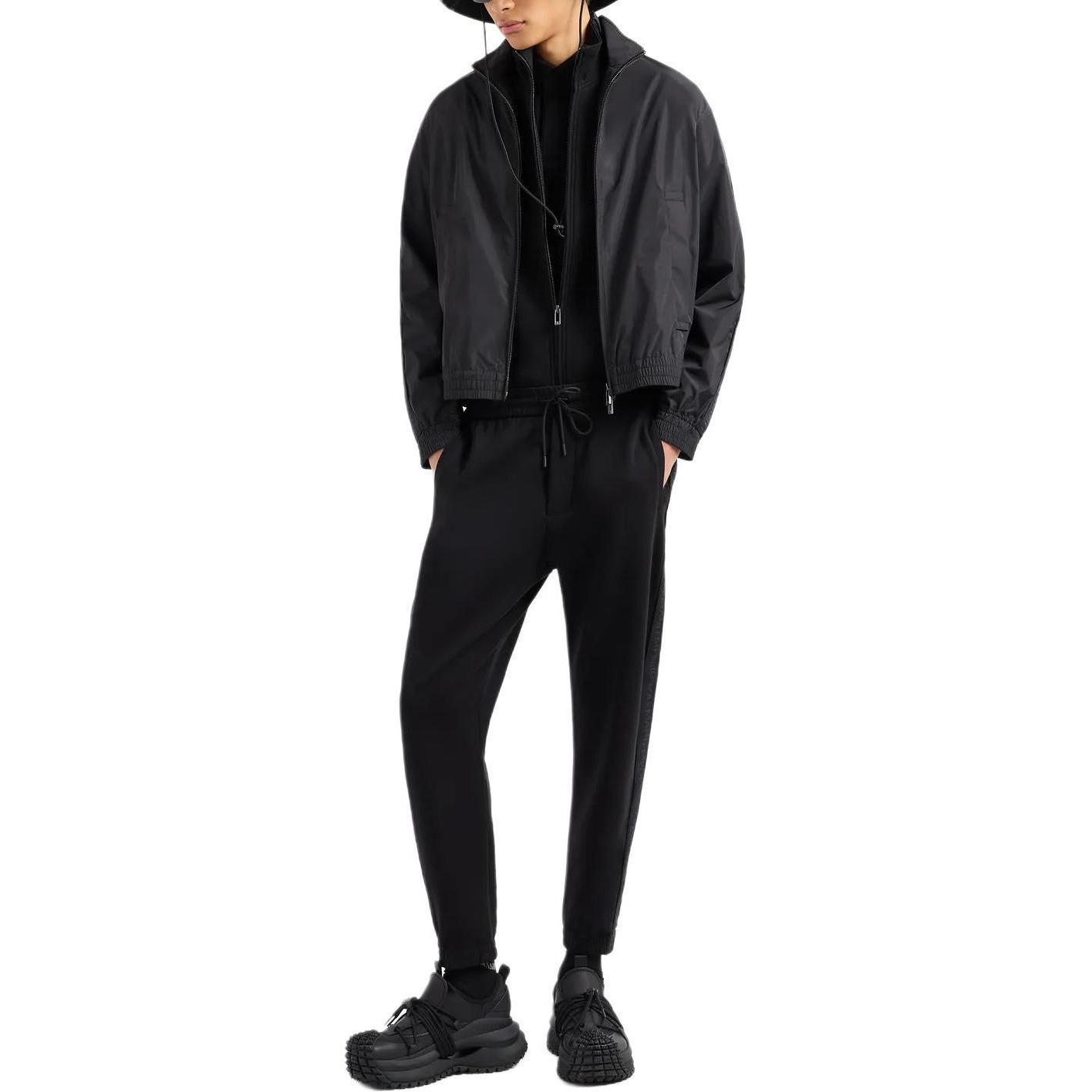 Emporio Armani  Black Solid Zip-Up Jacket Long Sleeve Casual Outerwear 3D1BH0-1NMPZ-10999 圖 3