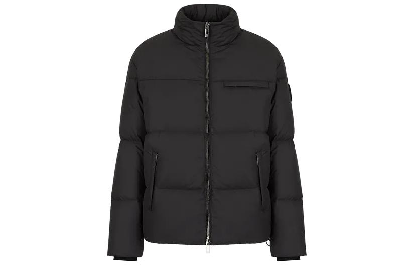 EMPORIO ARMANI  Black Solid Zip-Up Puffer Jacket with Pockets. 6KSB6AS-N93Z1-UC99