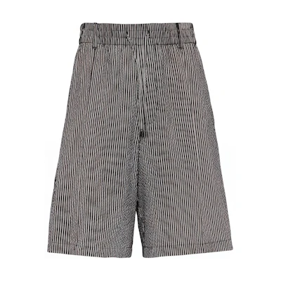 Emporio Armani Black Striped Drawstring Casual Shorts. 3D1PE2-1NPIZ-F014