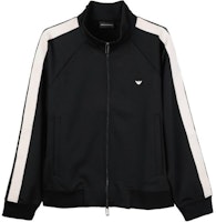 エンポリオアルマーニ ロゴ刺繍入りストライプジップセーター ブラック 6R1MF81JHQZ0999 Order エンポリオアルマーニ ロゴ刺繍入りストライプジップセーター ブラック 6R1MF81JHQZ0999