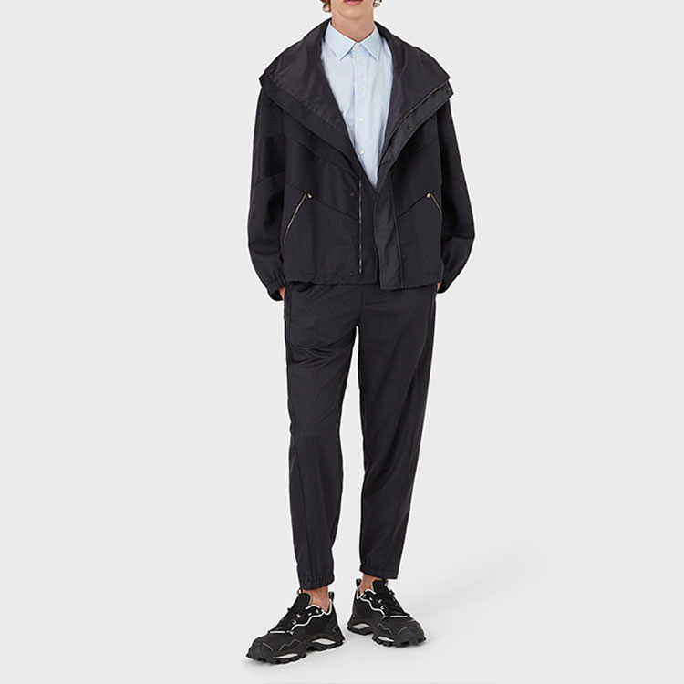 EMPORIO ARMANI  Black Striped Long-Sleeve Hooded Jacket SS22. I1R530-I1016-922 圖 3