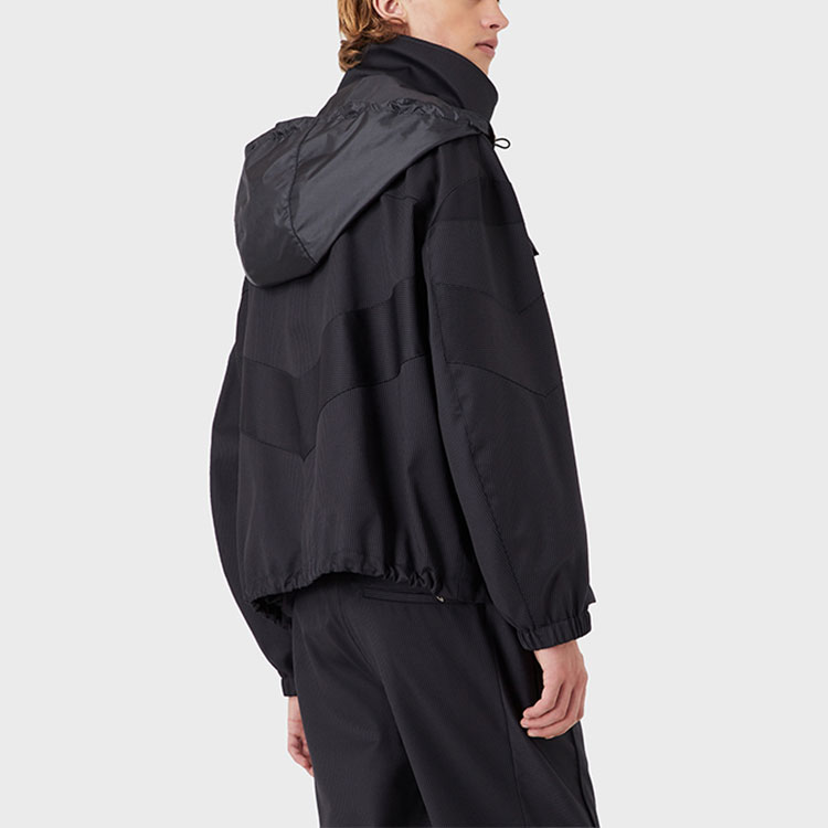 EMPORIO ARMANI  Black Striped Long-Sleeve Hooded Jacket SS22. I1R530-I1016-922 圖 4