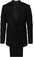 Emporio Armani Black Suit Set - Solid Blazer & Trousers with Single Button EM000478-TE10155-UB081 Emporio Armani Black Suit Set - Solid Blazer & Trousers with Single Button EM000478-TE10155-UB081