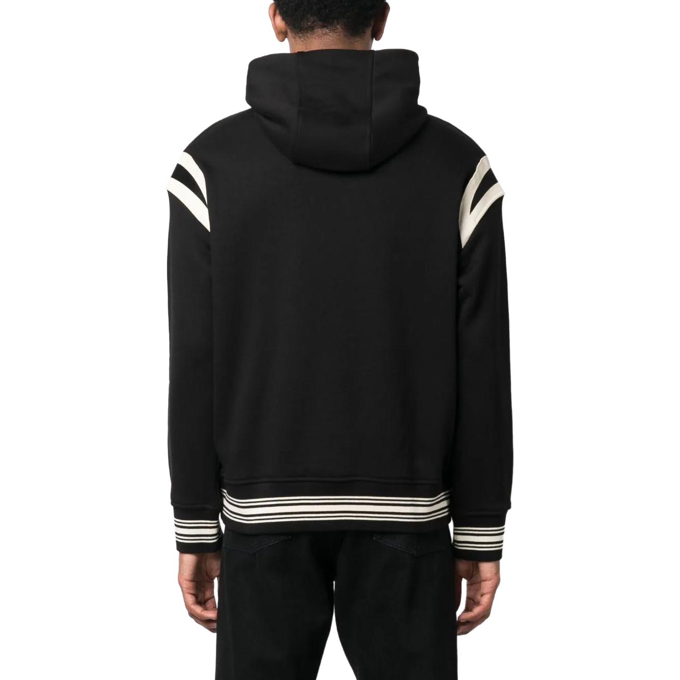 Emporio Armani  Black Sweatshirt with Letter Print and Striped Trim. 6R1MG1-1JWPZ-0999 圖 4