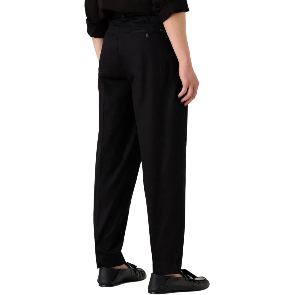 Shop EMPORIO ARMANI 黑色拉链口袋锥形休闲裤 SS24. 3D1PE1-1NQTZ-0999