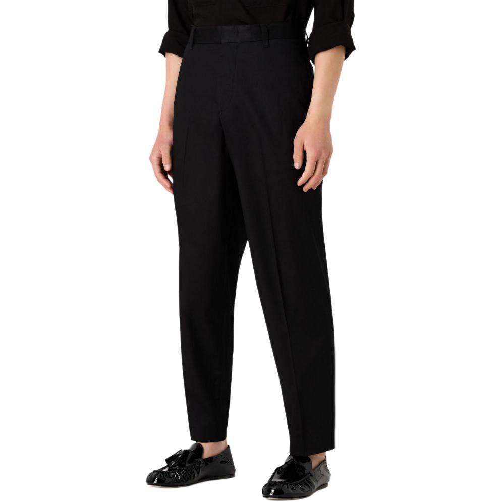 Purchase EMPORIO ARMANI 黑色拉链口袋锥形休闲裤 SS24. 3D1PE1-1NQTZ-0999