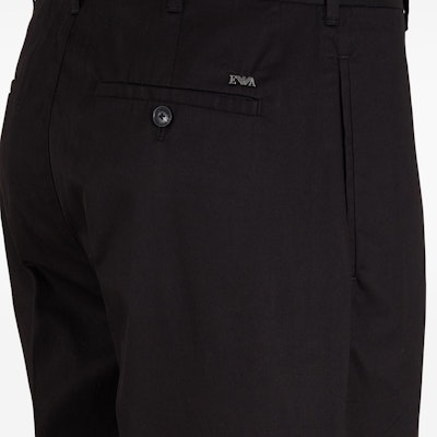EMPORIO ARMANI 黑色拉链口袋锥形休闲裤 SS24. 3D1PE1-1NQTZ-0999 Sizing EMPORIO ARMANI 黑色拉链口袋锥形休闲裤 SS24. 3D1PE1-1NQTZ-0999