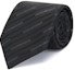 Lookbook EMPORIO ARMANI Black Twill Logo Tie. 340075-2R605-00320