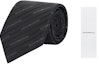 Shop EMPORIO ARMANI Black Twill Logo Tie. 340075-2R605-00320