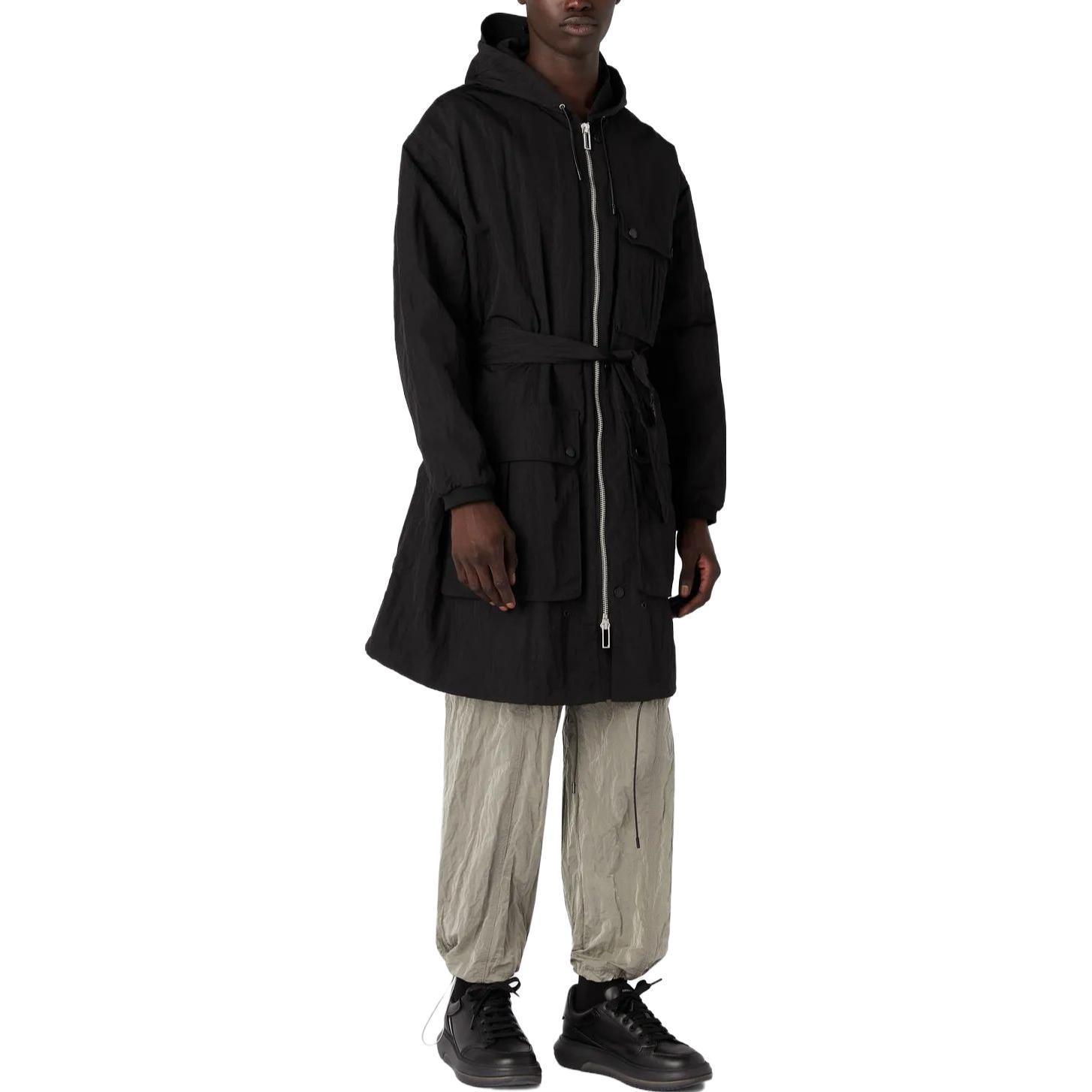 Emporio Armani  Black Waterproof Hooded Zip Mid-Length Jacket. 6R1LC7-1NZKZ-0999 圖 3