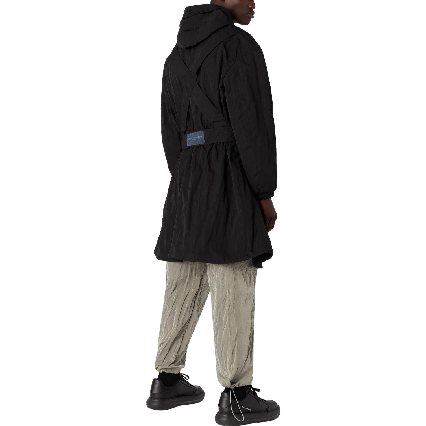 Emporio Armani  Black Waterproof Hooded Zip Mid-Length Jacket. 6R1LC7-1NZKZ-0999 圖 4