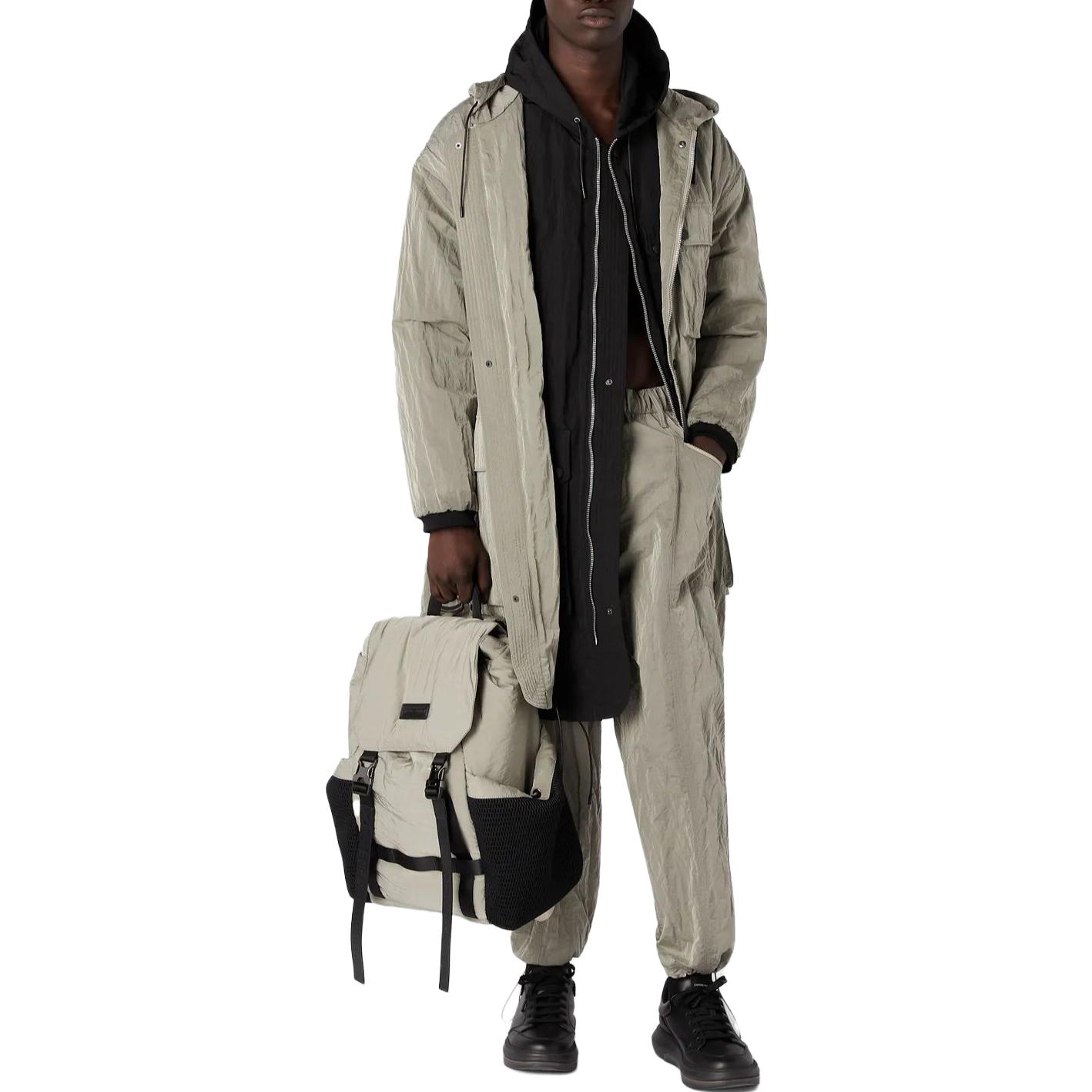 Emporio Armani  Black Waterproof Hooded Zip Mid-Length Jacket. 6R1LC7-1NZKZ-0999 圖 5