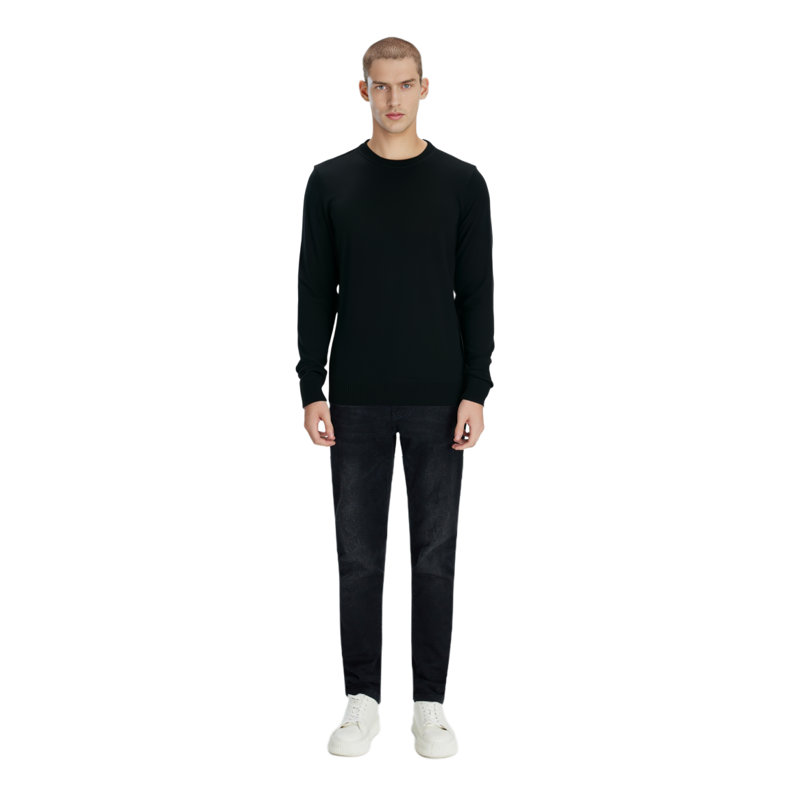 EMPORIO ARMANI  Black Wool Crewneck Sweater 8N1MVA-1M67Z-0999 圖 5