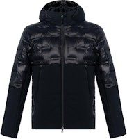 Emporio Armani Black Zip-Up Hooded Jacket Plain Splice Design. 6KPB26-PN8MZ-1200 Emporio Armani Black Zip-Up Hooded Jacket Plain Splice Design. 6KPB26-PN8MZ-1200