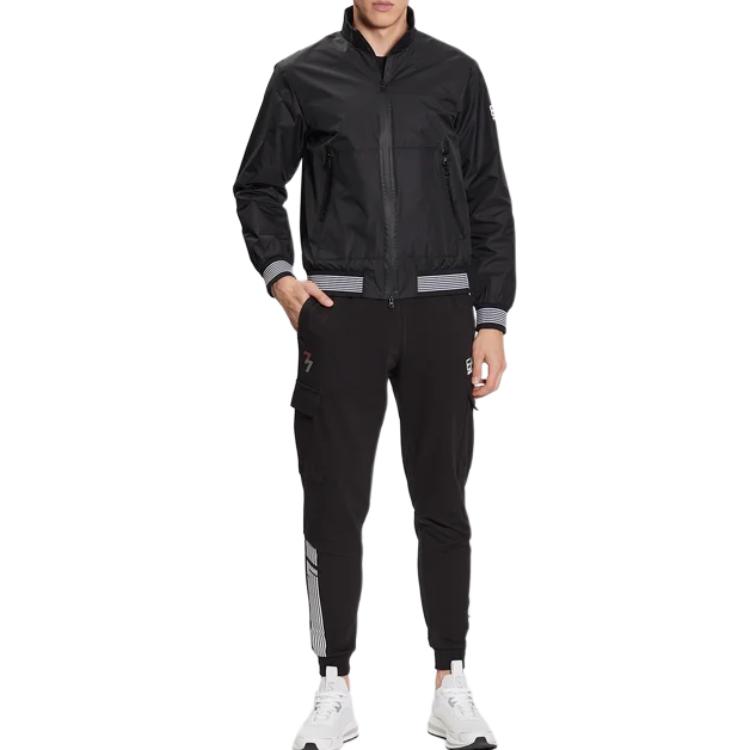 Emporio Armani  Black Zip-Up Jacket with Letter Logo Print. 3RPB11-PN27Z-1200 圖 3