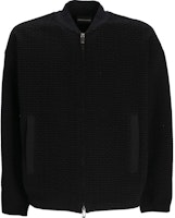 Emporio Armani Black Zip-Up Logo Sweatshirt with Baseball Collar. 3D1ML5-1JHSZ-0999 Emporio Armani Black Zip-Up Logo Sweatshirt with Baseball Collar. 3D1ML5-1JHSZ-0999
