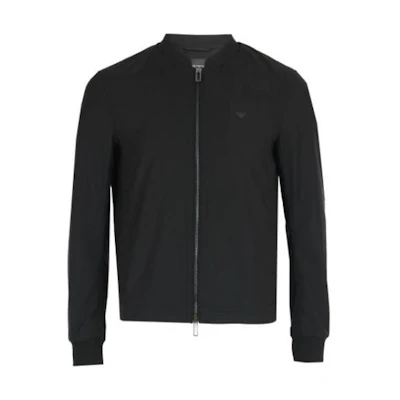 EMPORIO ARMANI Black Zipper Casual Long-Sleeve Jacket. 8N1BL5-1NFMZ-0999