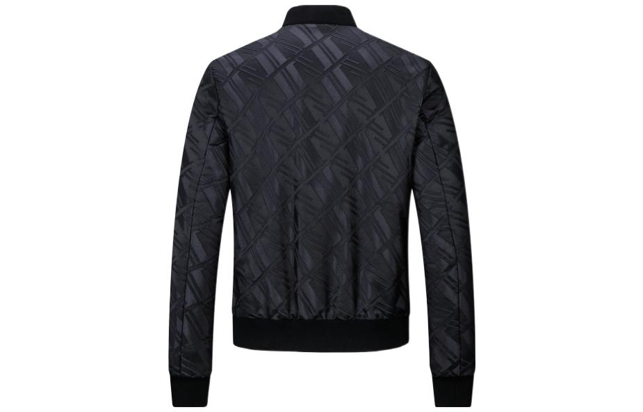 Emporio Armani  Black Zipper Jacket with Subtle Pattern Design. B1R310-B1332-999 圖 3